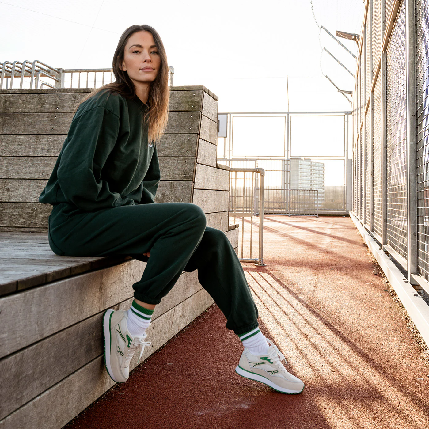 Hailey Tech Mesh - White/Basil - Image 2