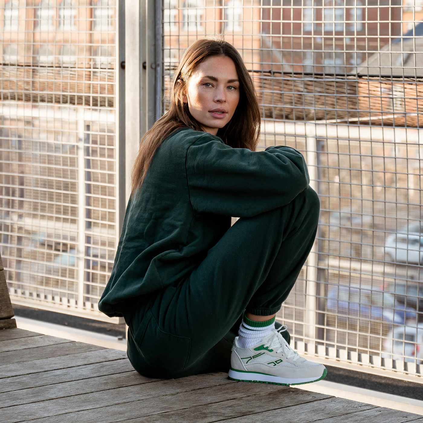 Hailey Tech Mesh - White/Basil - Image 3