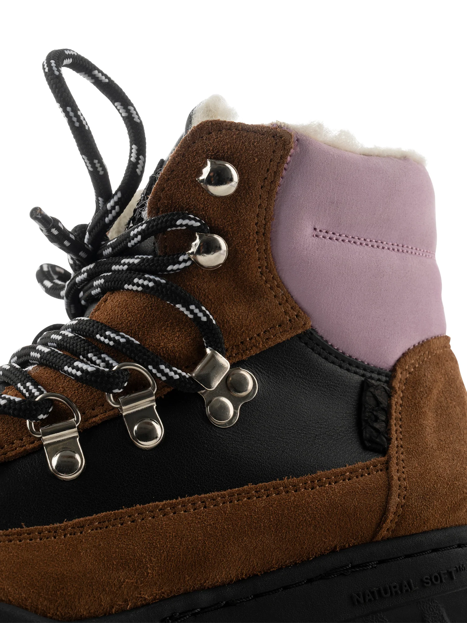 Iris Track Leather Suede - Black/Brown - Image 8
