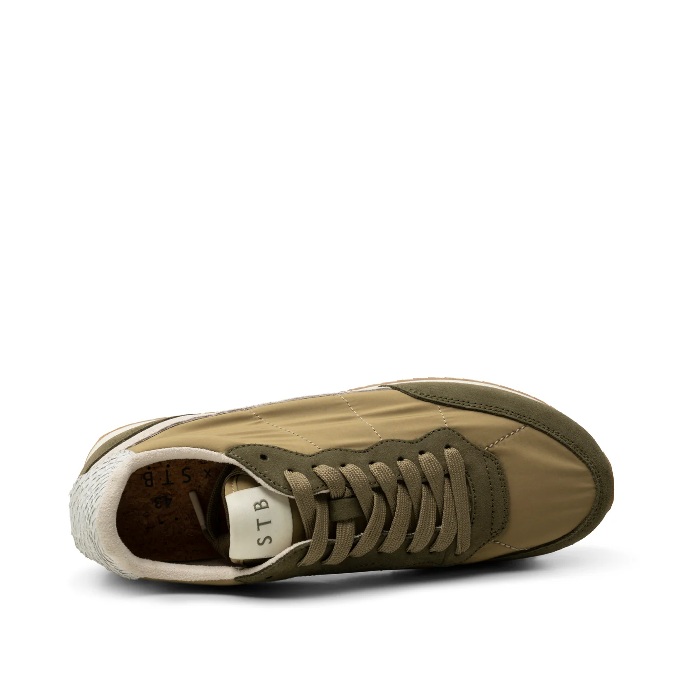 Jansen retro sneaker textile - Khaki - Image 5