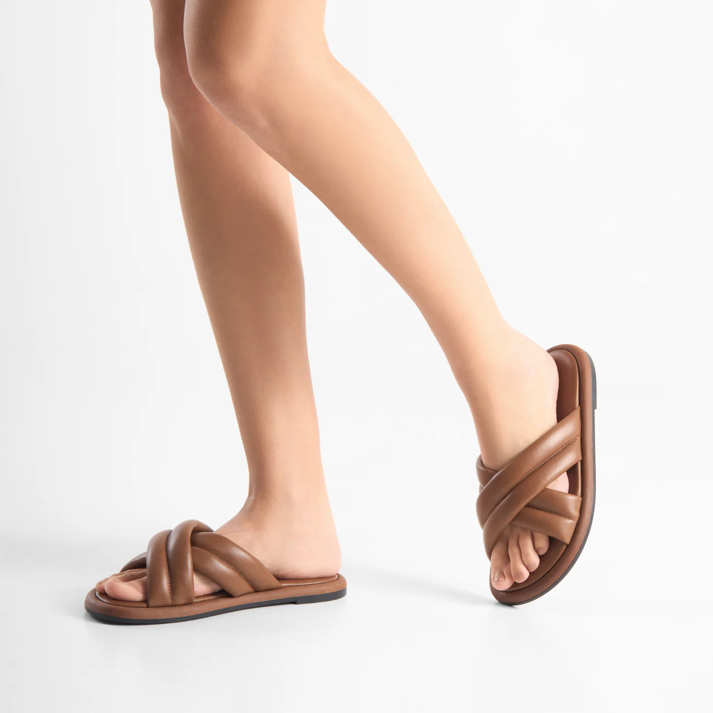 Lotta Cross Mule - Tan - Image 9