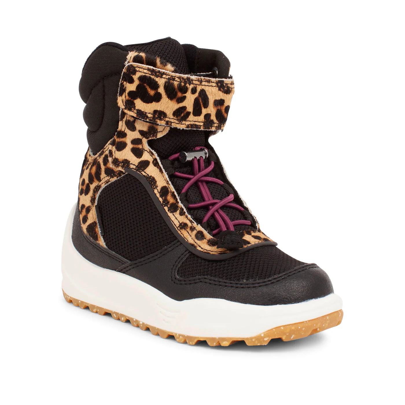 Malik Midcut Boot Kids - Black/Brown Leo - Image 3