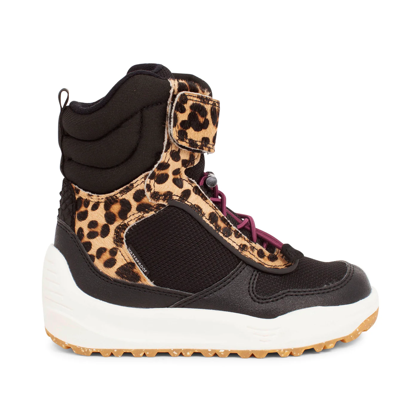 Malik Midcut Boot Teen - Black/Brown Leo