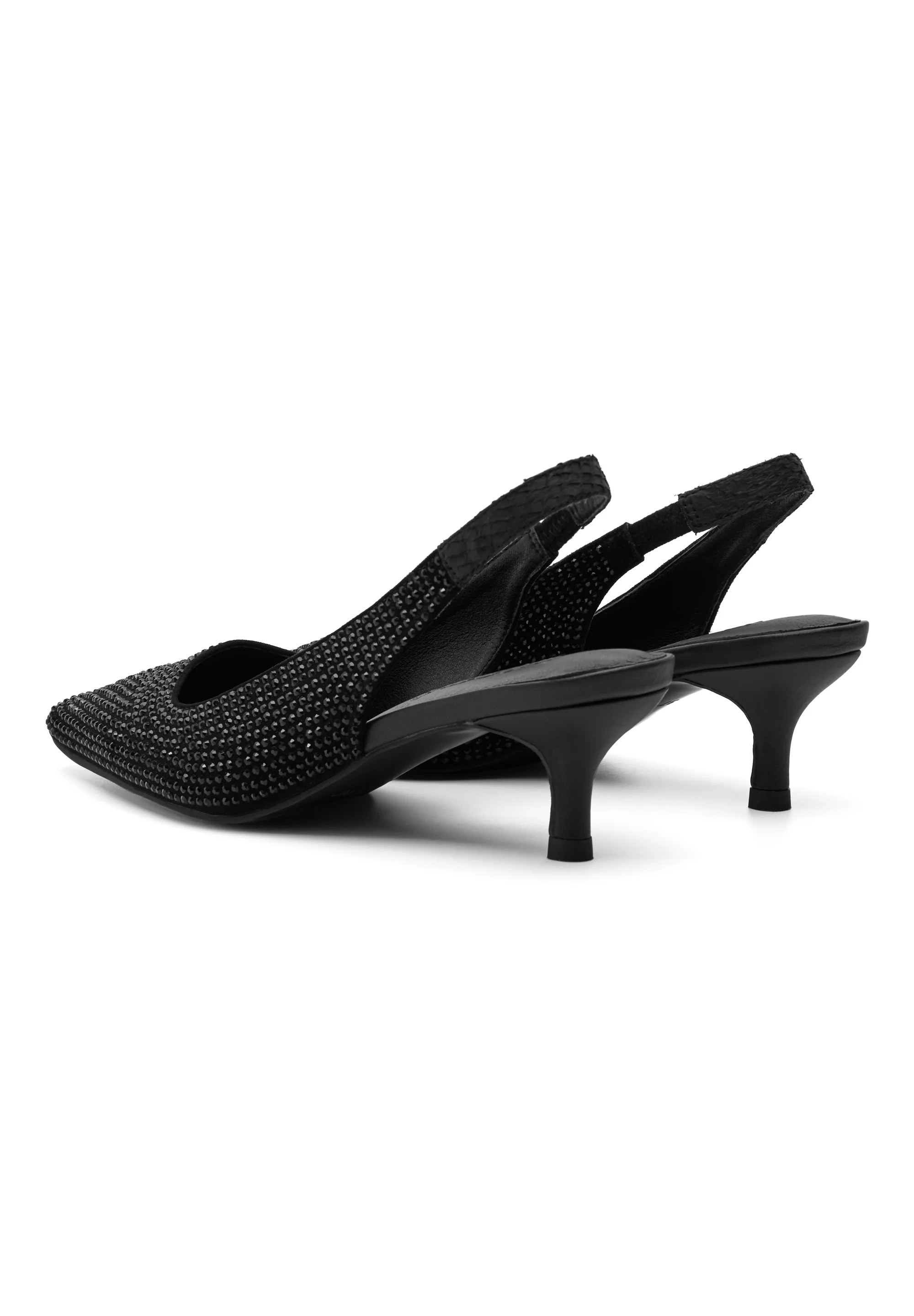 Maxine Slingback Crystal - Black/Black - Image 3
