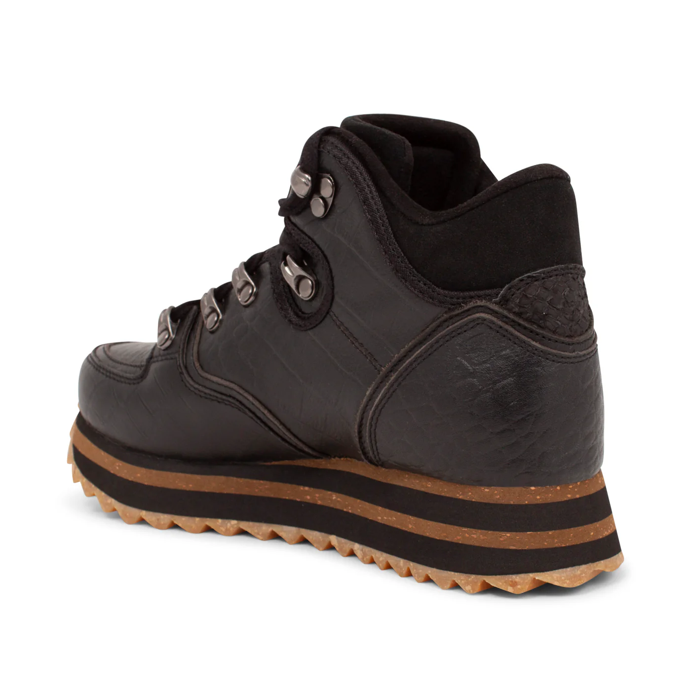 Mille Croco Shiny Plateau - Black - Image 6