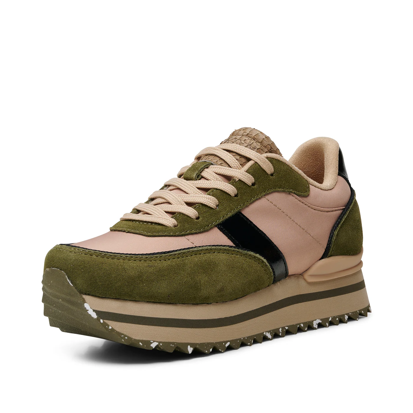Nellie II Metallic Plateau - Coffee Cream/Dark Olive - Image 3