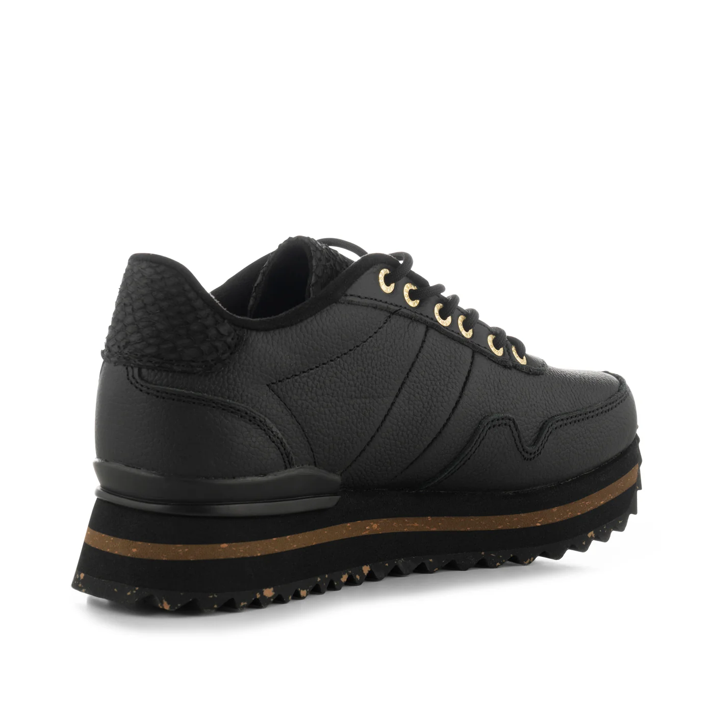 Nora III Full Leather Plateau - Black - Image 3