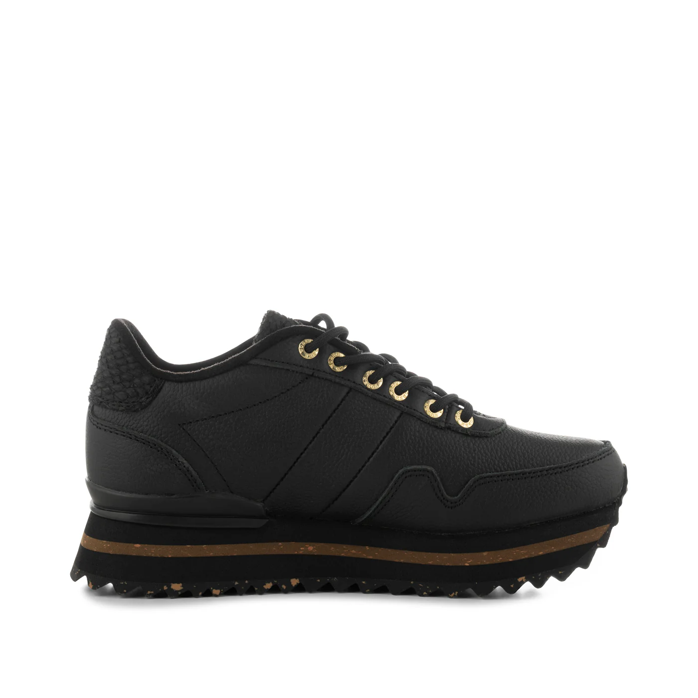 Nora III Full Leather Plateau - Black - Image 4
