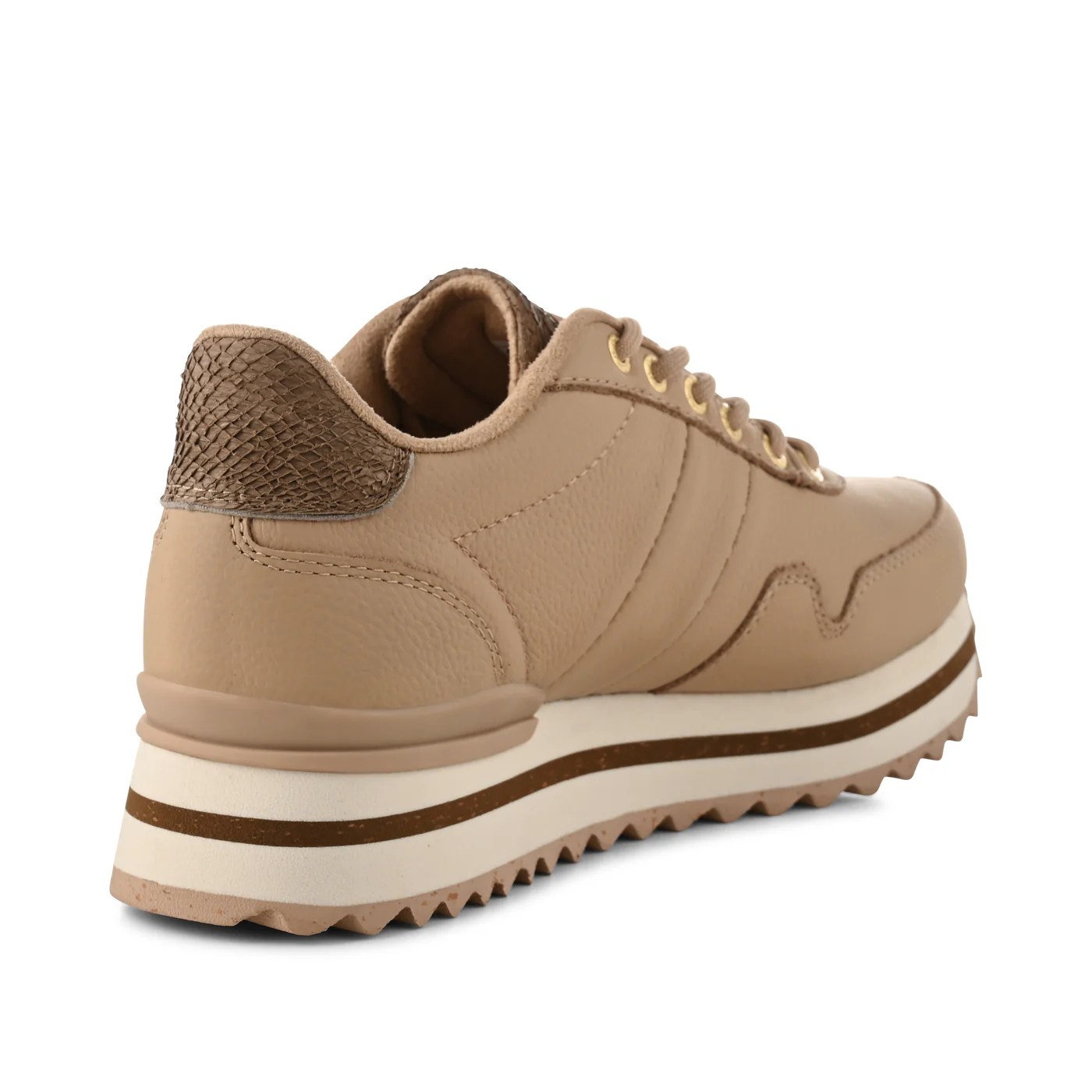 Nora III Full Leather Plateau - Coffee Cream - Image 3
