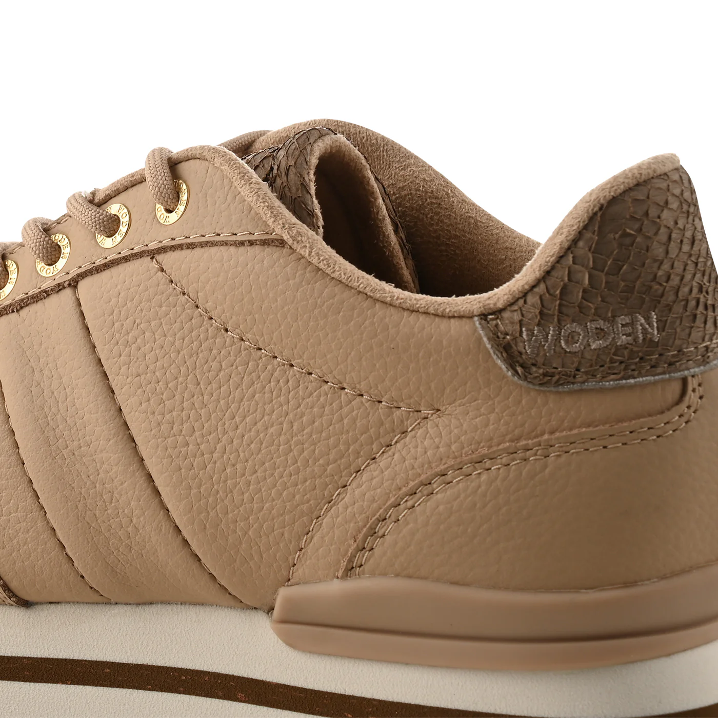 Nora III Full Leather Plateau - Coffee Cream - Image 8