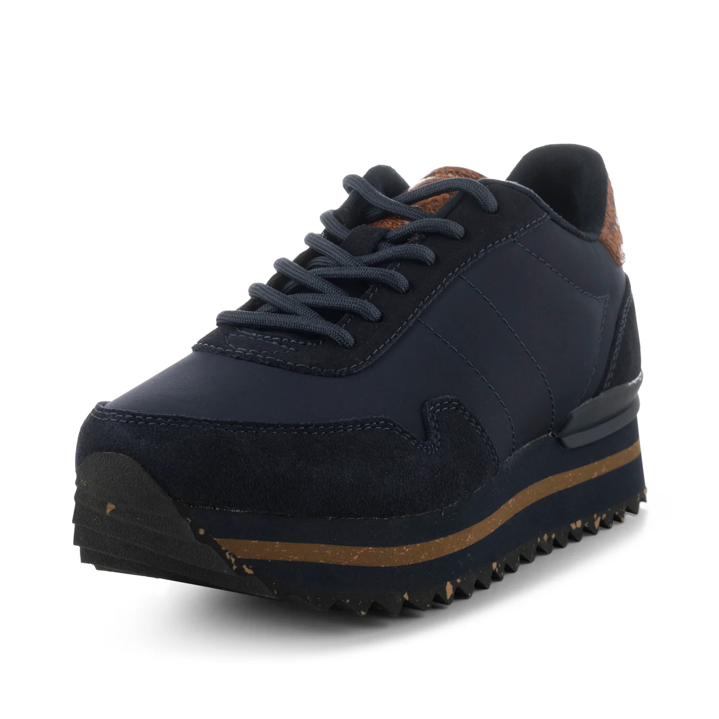 Nora III Leather Plateau - Dark Navy - Image 3