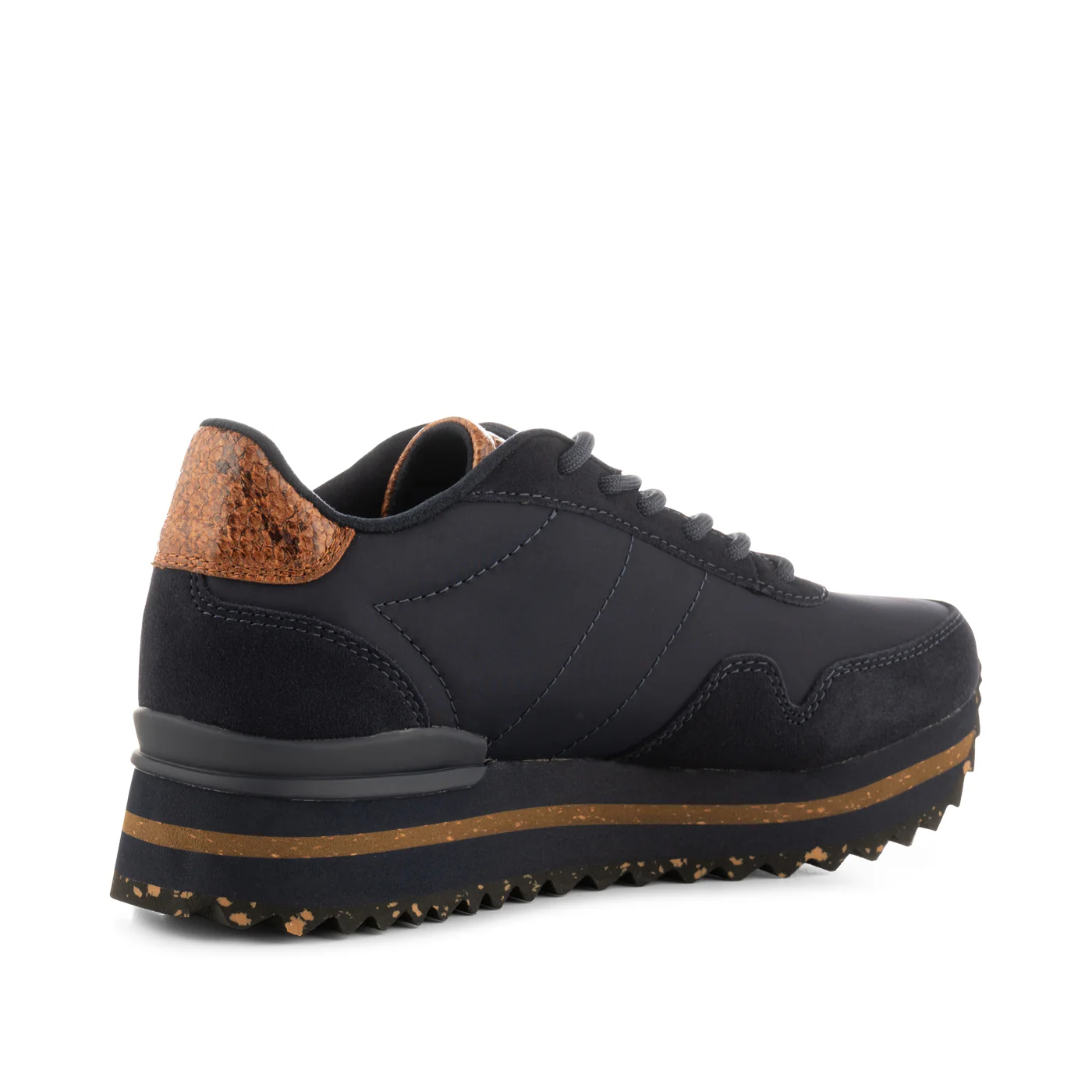 Nora III Leather Plateau - Dark Navy - Image 4