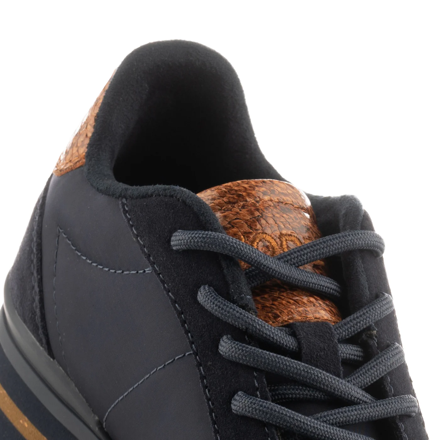 Nora III Leather Plateau - Dark Navy - Image 9