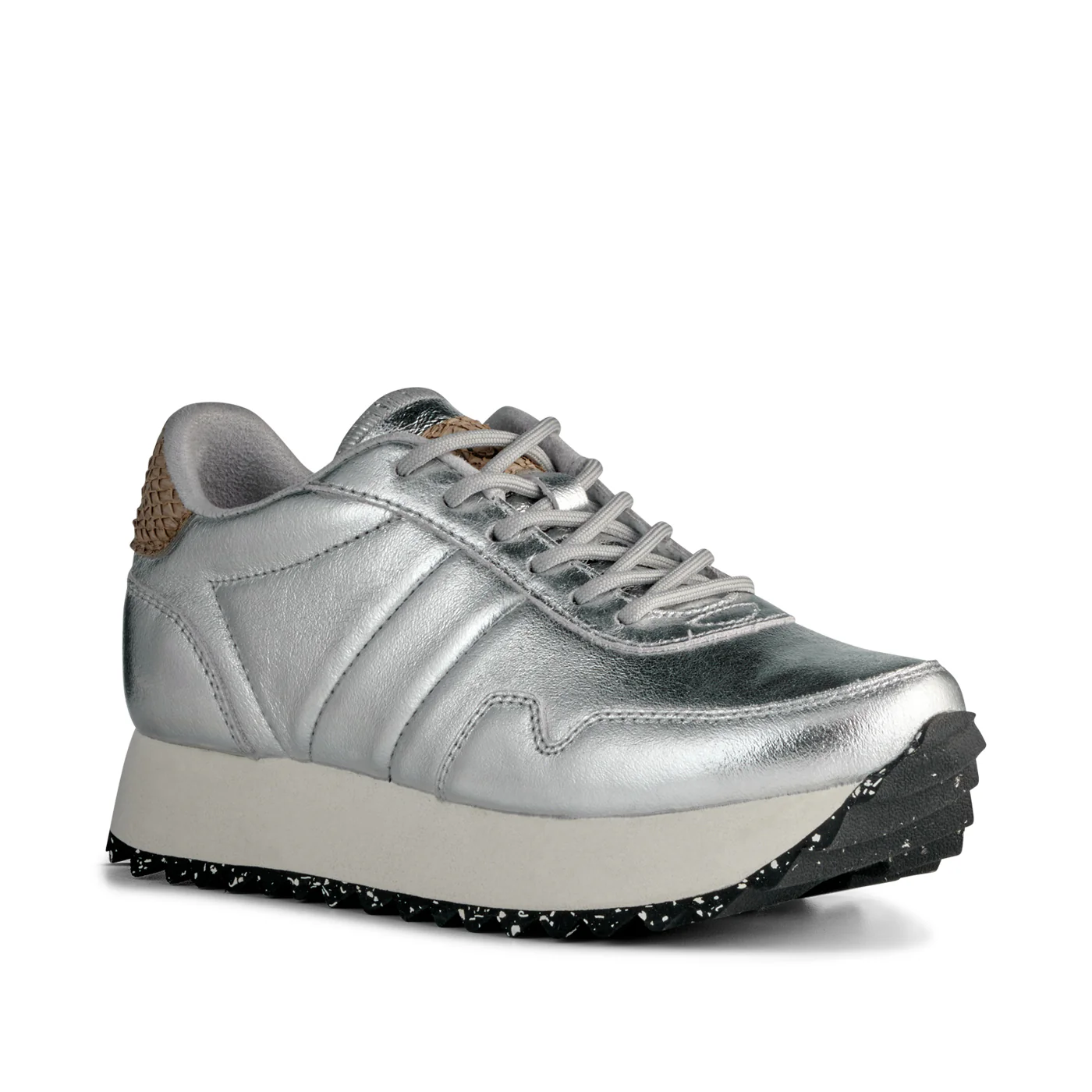 Nora III Plateau Metallic Leather - Silver - Image 3