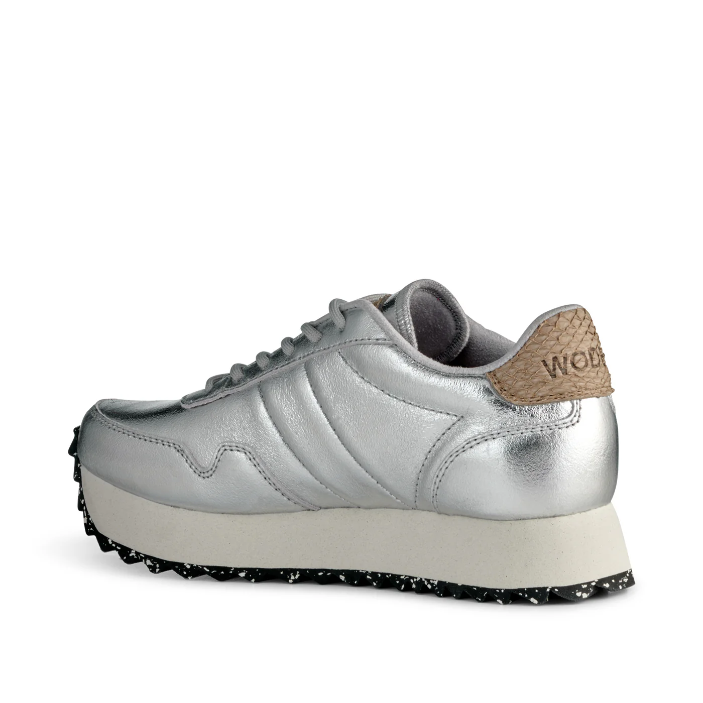 Nora III Plateau Metallic Leather - Silver - Image 4