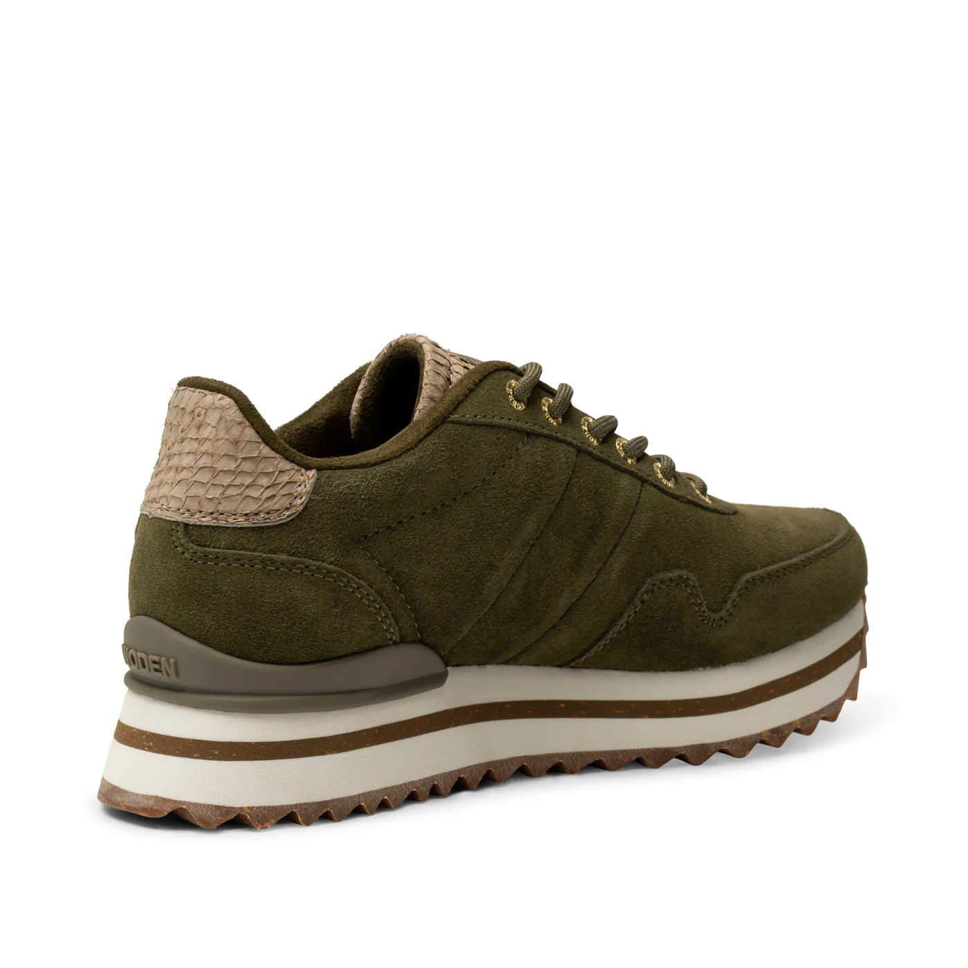 Nora III Suede Plateau - Dark Olive - Image 4
