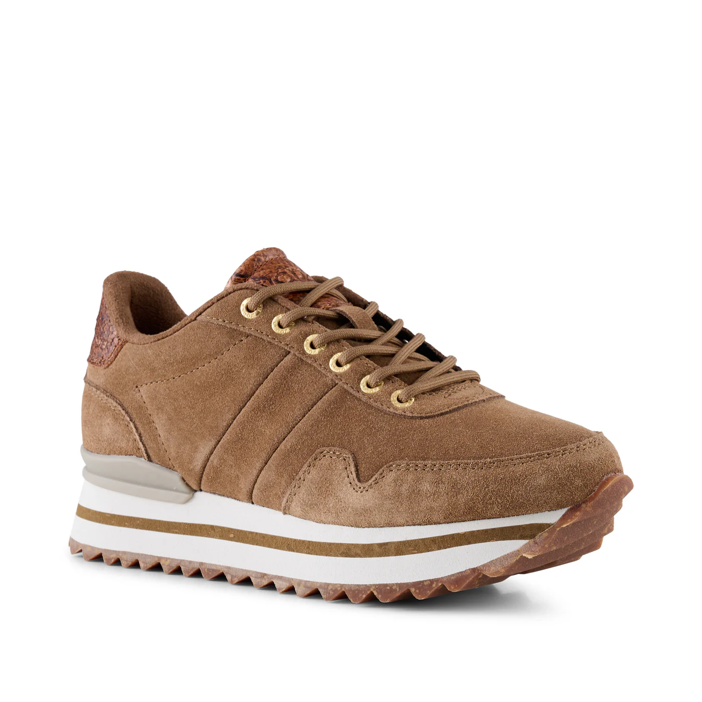 Nora III Suede Plateau - Latte - Image 3
