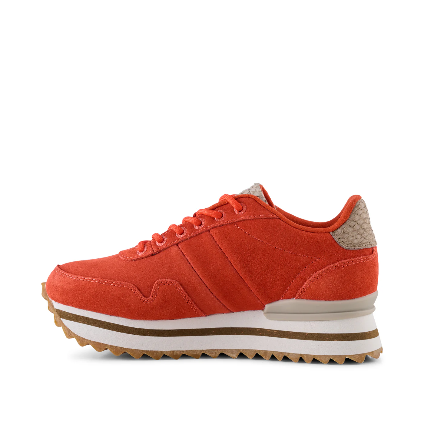 Nora III Suede Plateau - Neon Red - Image 5