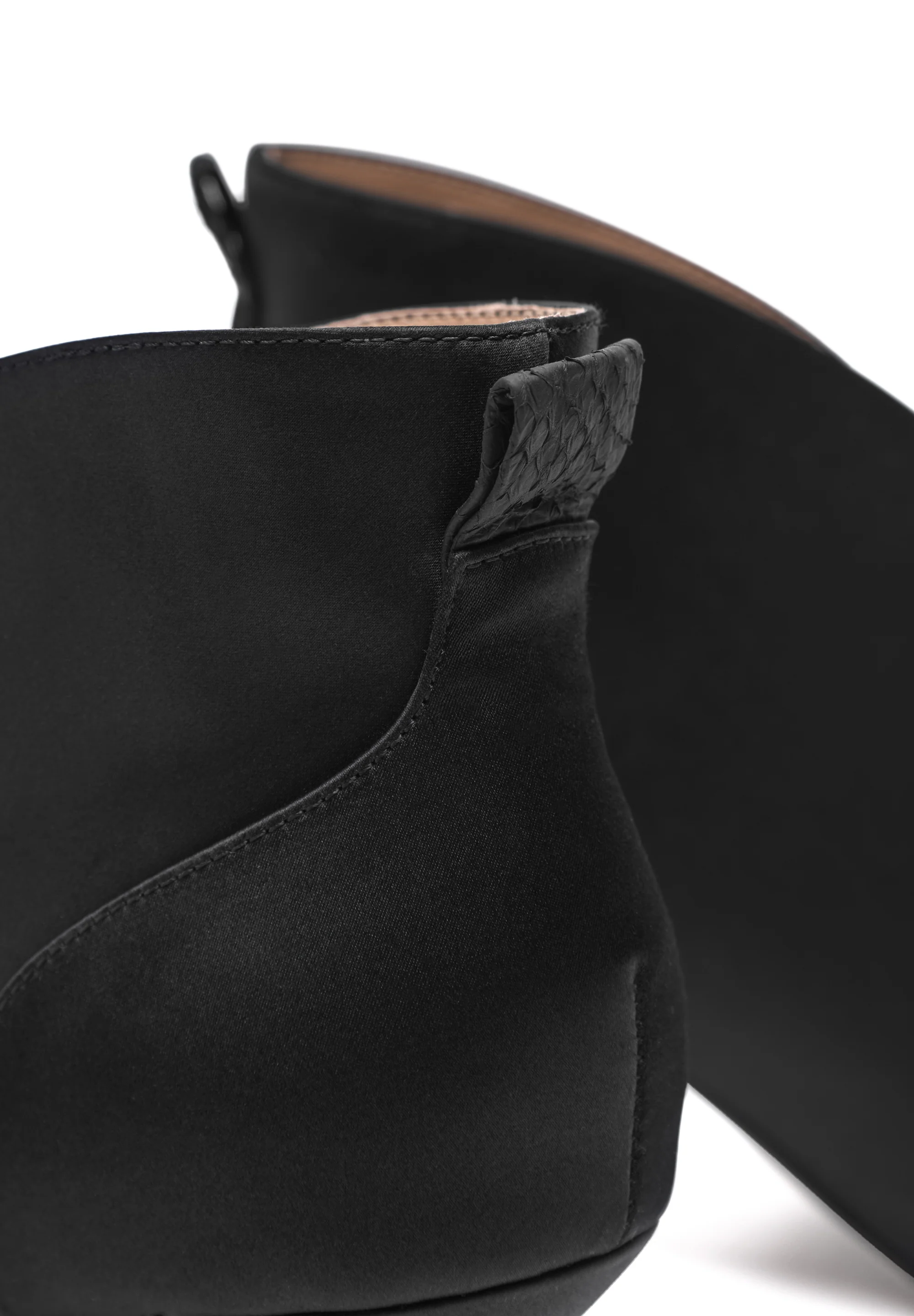 Valentine Low Cut Satin - Black - Image 4