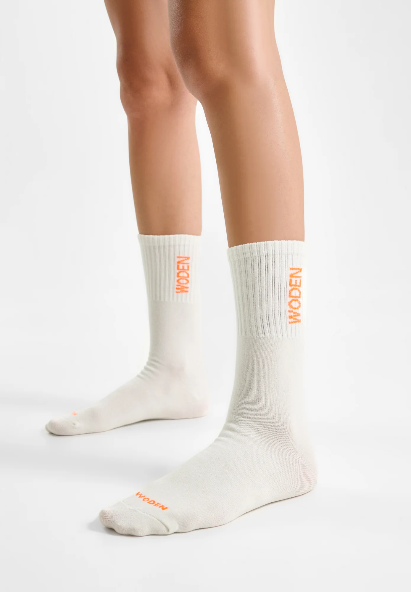 WODEN Sock - Whisper White/Tiger - Image 3